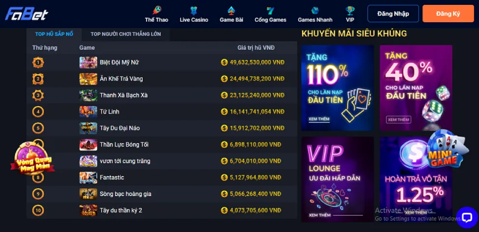 Trò chơi bắn cá giải trí tại df999 nổ hũ